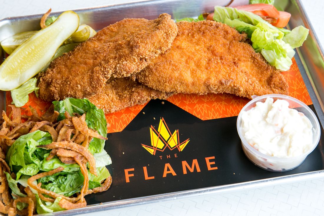 Crispy fried fish cutlet