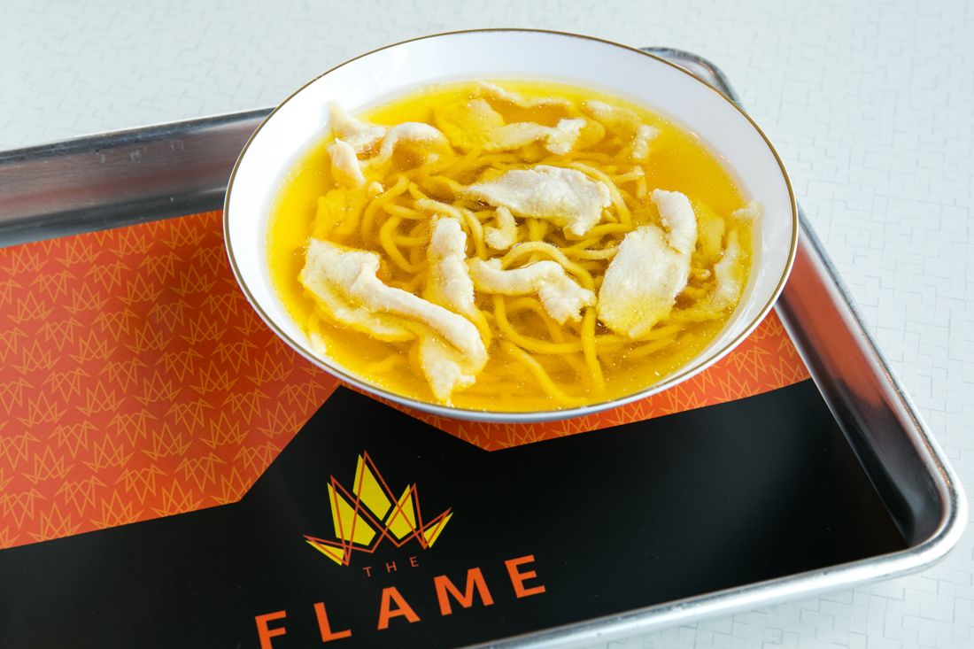 Golden chicken soup